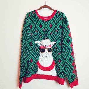 Jolly Sweaters Llama Ugly Christmas Sweater. XXL